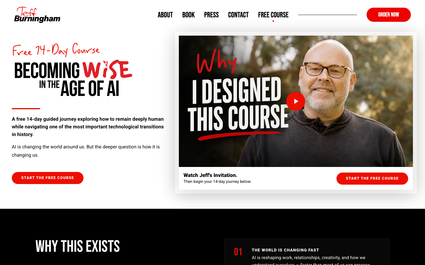 Becoming Wise free 14-day course landing page preview